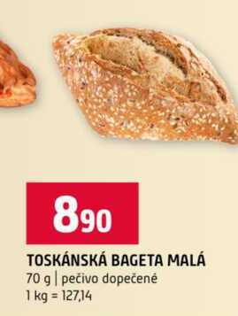 TOSKÁNSKÁ BAGETA MALÁ 70 g pečivo dopečené 