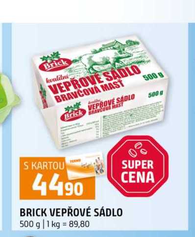 BRICK VEPŘOVÉ SÁDLO 500 g