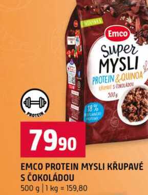 EMCO PROTEIN MYSLI KRUPAVÉ S ČOKOLÁDOU 500 g
