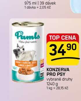 KONZERVA PRO PSY vybrané druhy 1240 g 