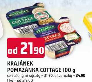 KRAJÁNEK POMAZÁNKA COTTAGE 100 g se sušenými rajčaty 