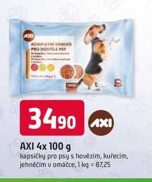 AXI 4x 100 g kapsičky pro psy 
