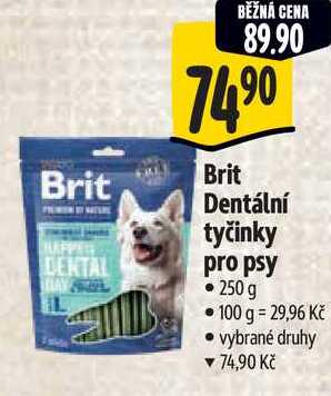 Brit Dentální tyčinky pro psy, 250 g