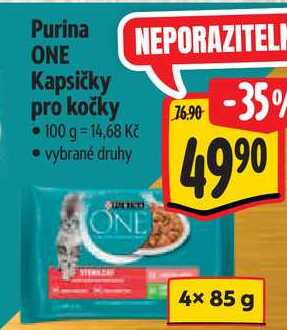 Purina ONE Kapsičky pro kočky, 4x 85 g