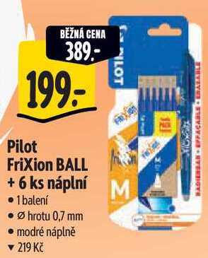 Pilot Frixion BALL ILOT +6 ks náplní 