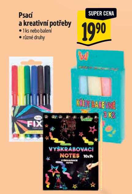 Psací a kreativní potřeby