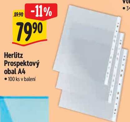 Herlitz Prospektový obal A4, 100 ks 