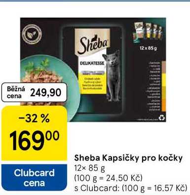 Sheba Kapsičky pro kočky, 12× 85 g