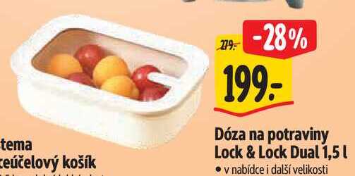 Dóza na potraviny Lock & Lock Dual 1,5 l