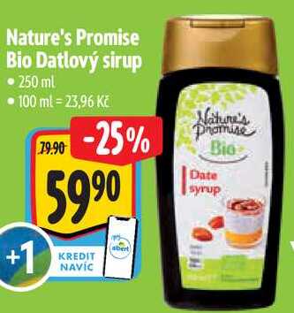 Nature's Promise Bio Datlový sirup, 250 ml 
