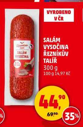 SALÁM VYSOČINA ŘEZNÍKŮV TALÍŘ, 300 g
