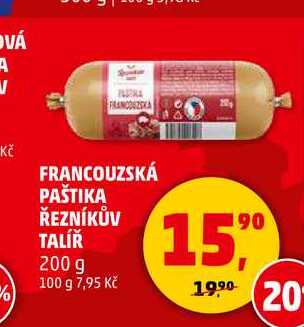 FRANCOUZSKÁ PAŠTIKA ŘEZNÍKŮV TALÍŘ, 200 g