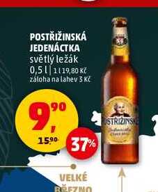 POSTŘIŽINSKÁ JEDENÁCTKA světlý ležák, 0,5 l