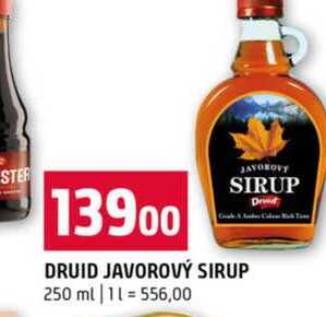 DRUID JAVOROVÝ SIRUP 250 ml 