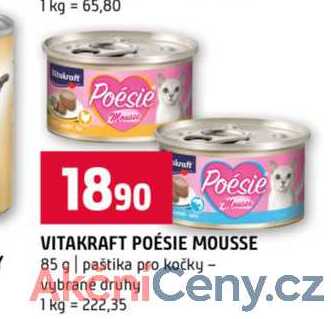 VITAKRAFT POÉSIE MOUSSE 85 g paštika pro kočky Vybrané druhy 