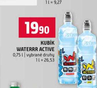 KUBÍK WATERRR ACTIVE 0,75l vybrané druhy 
