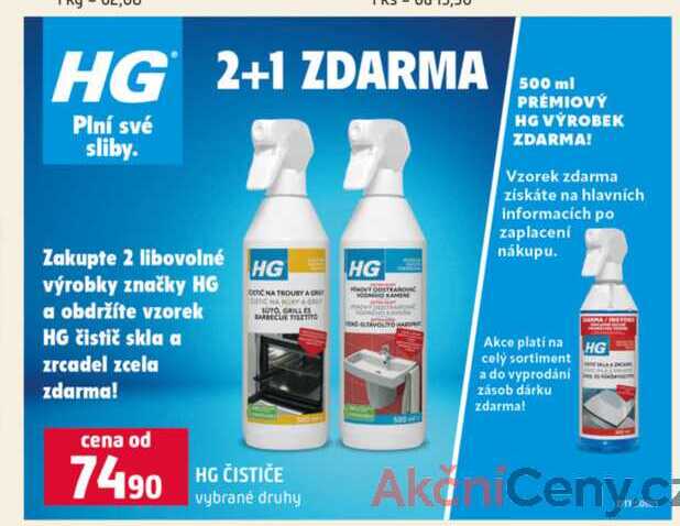 HG ČISTIČE 500 ml vybrané druhy 