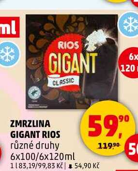 ZMRZLINA GIGANT RIOS, 6x100 ml