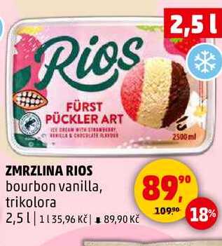 ZMRZLINA RIOS bourbon vanilla, trikolora, 2,5 l