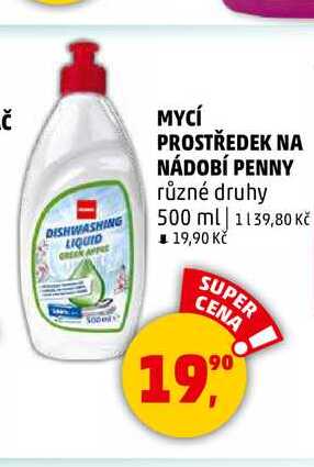 MYCÍ PROSTŘEDEK NA NÁDOBÍ PENNY, 500 ml 