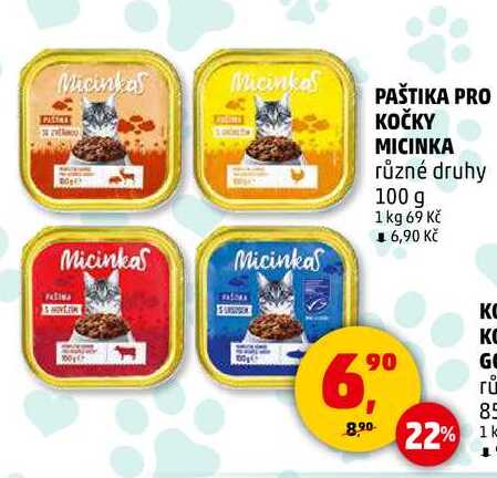 PAŠTIKA PRO KOČKY MICINKA, 100 g