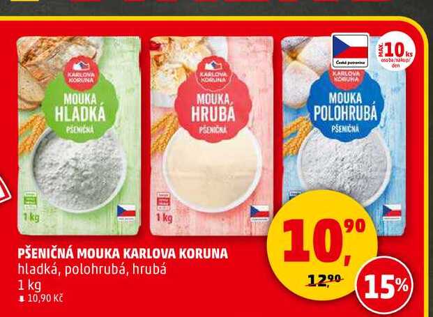 PŠENIČNÁ MOUKA KARLOVA KORUNA, 1 kg 
