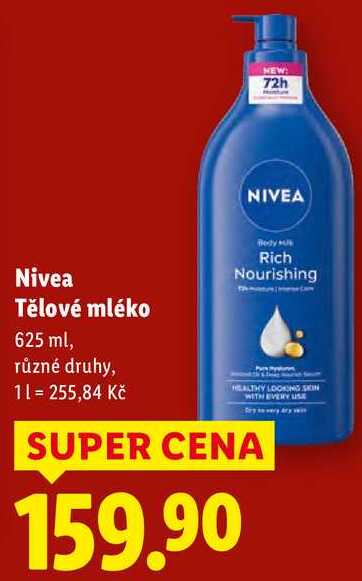 Nivea Tělové mléko, 625 ml