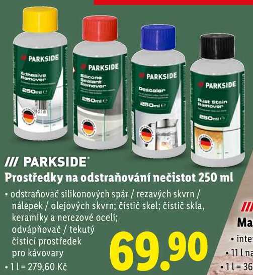 Prostředky na odstraňování nečistot, 250 ml 