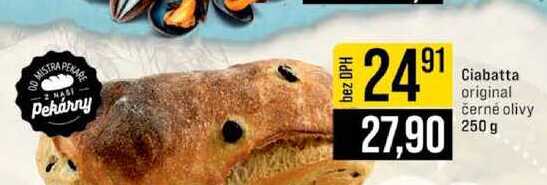 Ciabatta original černé olivy 250 g 