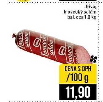 Bivoj Inovecký salám bal. cca 1,9 kg 100g