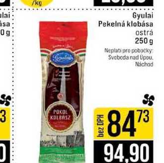 Gyulai Pekelná klobása ostrá 250 g 