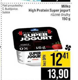 Milko High Protein Super jogurt různé druhy 150 g 