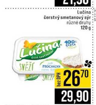 Lučina čerstvý smetanový sýr různé druhy 120 g