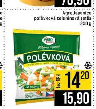 Agro Jesenice polévková zeleninová směs 350 g