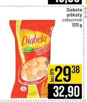 Diabeta piškoty s celozrnné 120 g
