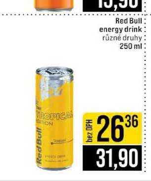 Red Bull energy drink různé druhy 250 ml