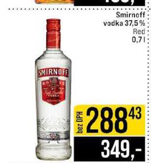 Smirnoff vodka 37,5% Red 0,7l