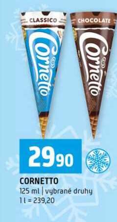 CORNETTO 125 ml vybrané druhy
