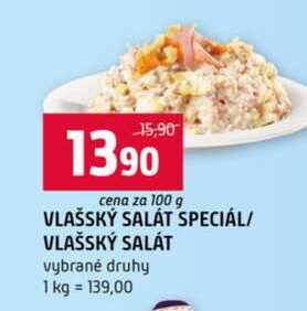 VLAŠSKÝ SALÁT SPECIÁL VLAŠSKÝ SALÁT 100g vybrané druhy