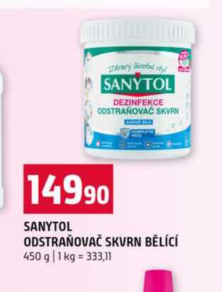 SANYTOL ODSTRAŇOVAČ SKVRN BĚLÍCÍ 450 g