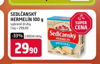 SEDLČANSKÝ HERMELÍN 100 g vybrané druhy 