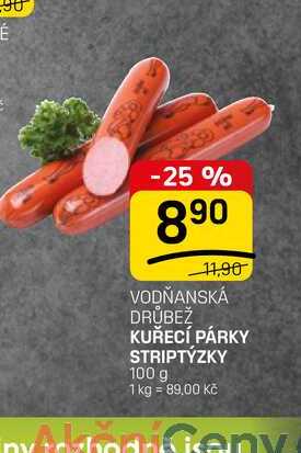 KUŘECÍ PÁRKY STRIPTÝZKY 100 g