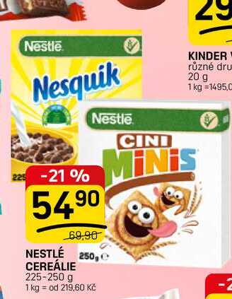 NESTLÉ CEREÁLIE 225-250 g