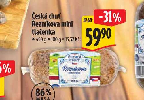 Česká chuť Řezníkova mini tlačenka 450 g  