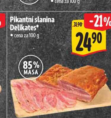 Pikantní slanina Delikates 100 g