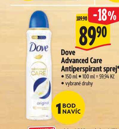 Dove Advanced Care Antiperspirant sprej 150 ml