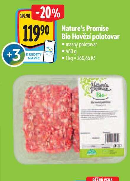   Nature's Promise Bio Hovězí polotovar 460 g 