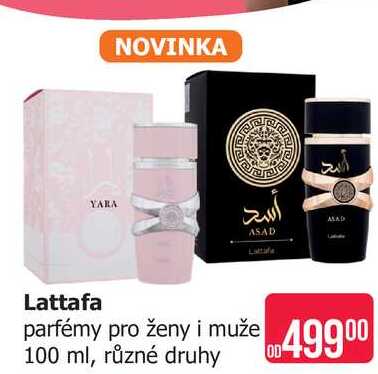 Lattafa parfémy pro ženy i muže 100 ml, různé druhy 