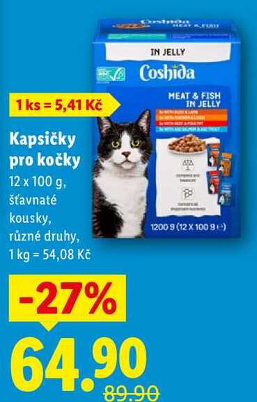 Kapsičky pro kočky, 12x 100 g