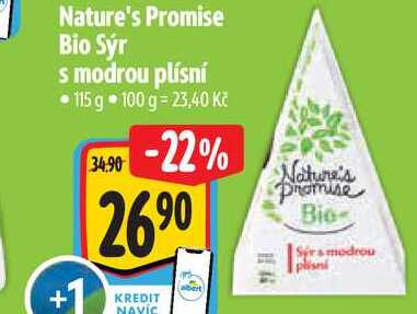 Nature's Promise Bio Sýr s modrou plísní, 115 g 